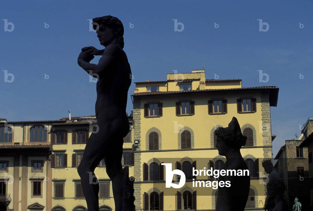 Statue of David in Piazza della Signoria, Florence, Tuscany, Italy