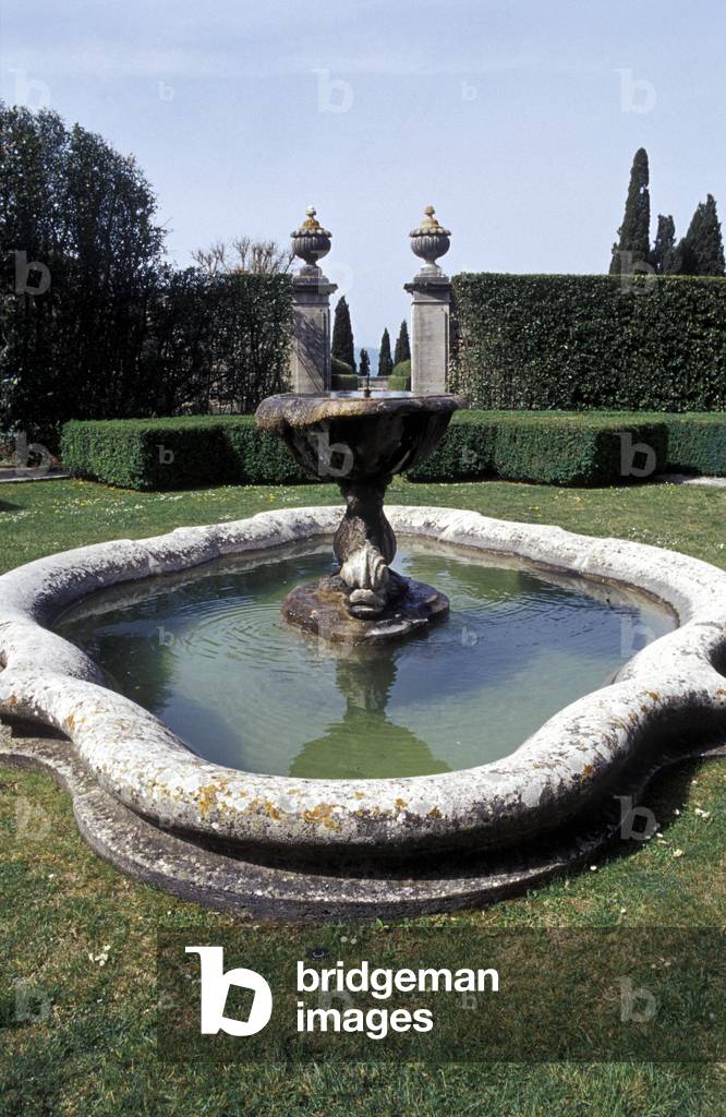 Garden of Villa la Foce, Chianciano Terme, Siena, Tuscany, Italy.
