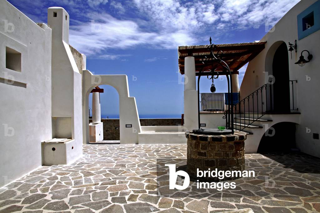 Typical house, Lipari island, Aeolian Islands, Sicily, Italy