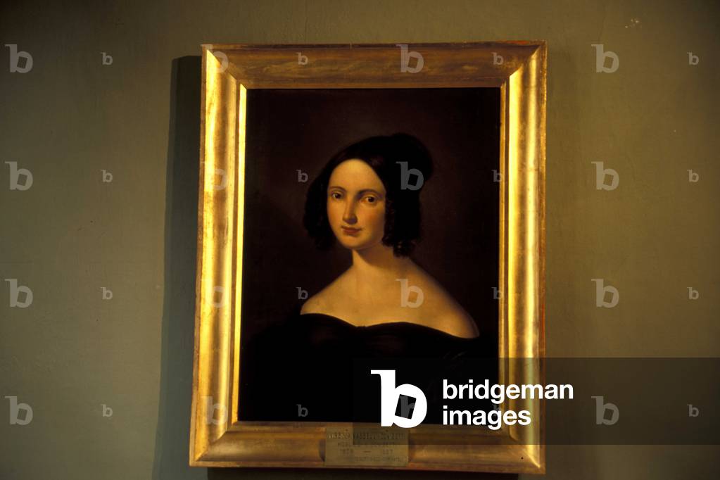 Portrait of Donizetti's wife, Donizetti Museum, Bergamo, Lombardy, Italy