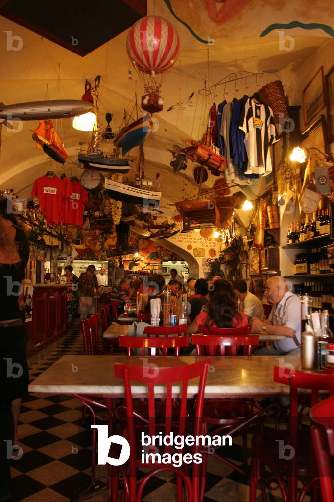 Interior of Bacco inn, Savona, Ligury, Italy