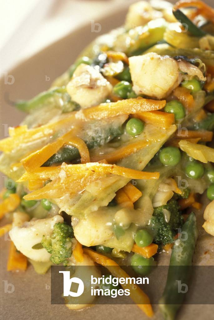 Fish with vegetables, Italy