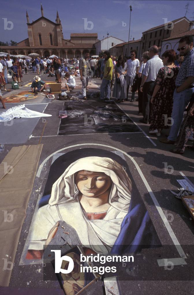 Feast of Street Painters “” Madonnari””, Le Grazie, Mantua, Lombardy, Italy