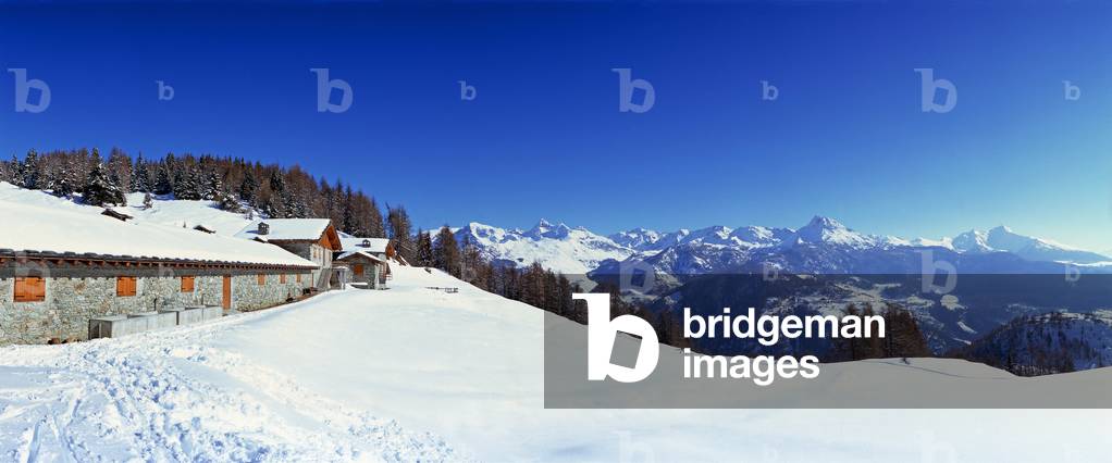Landscape, Torgnon, Valle d'Aosta, Italy