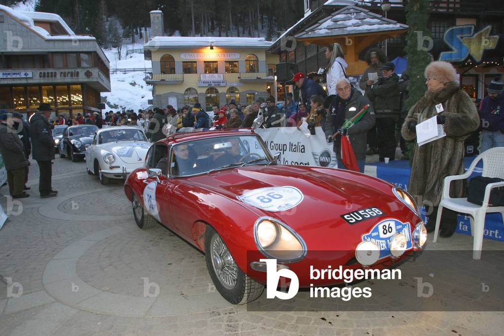 Jaguar E type, Winter Marathon 2004, Madonna di Campiglio, Trento, Trentino, Italy