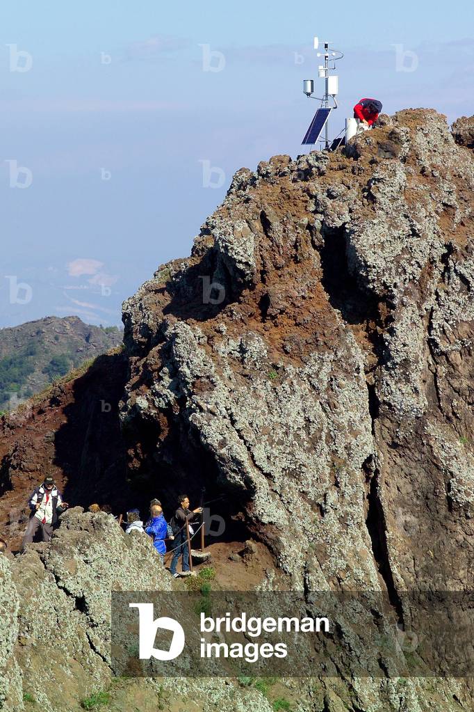 Volcanologist, Vesuvio volcano, Naples, Campania, Italy