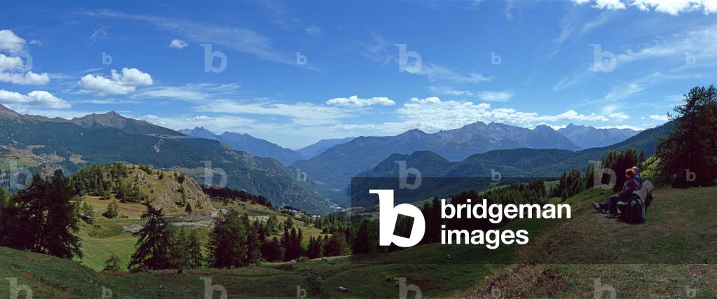 Panoramic view, Torgnon, Valle d'Aosta, Italy