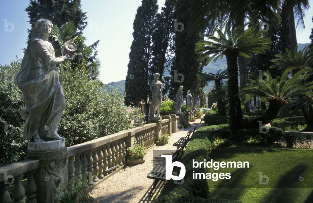 Sculptures, Durazzo villa, Santa Margherita Ligure, Ligury, Italy