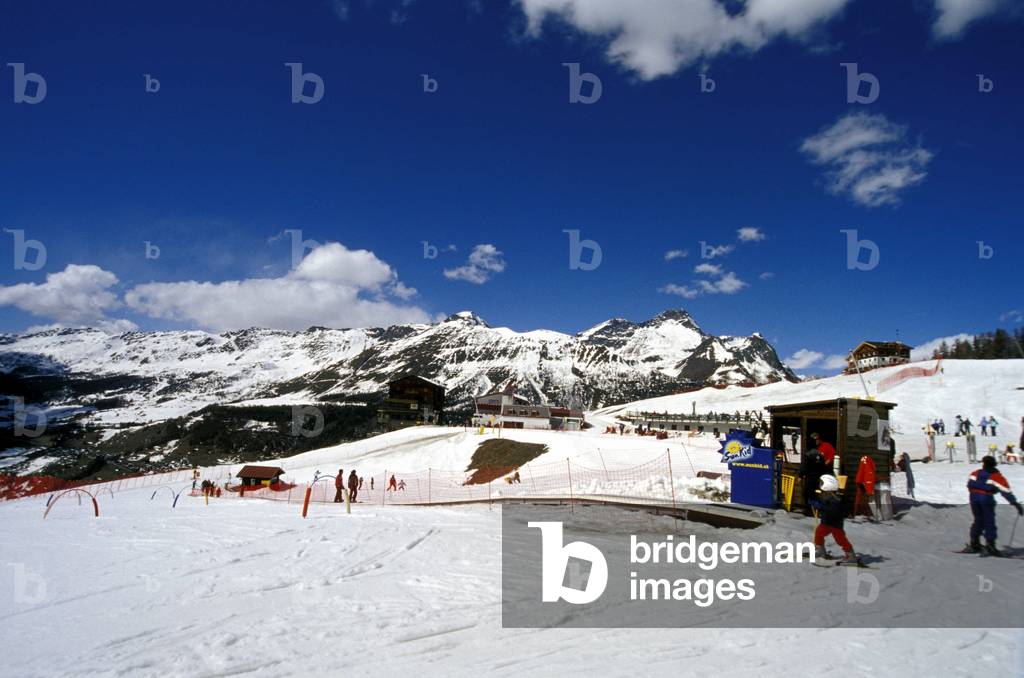 Ski run, Champoluc, Valle d'Aosta, Italy