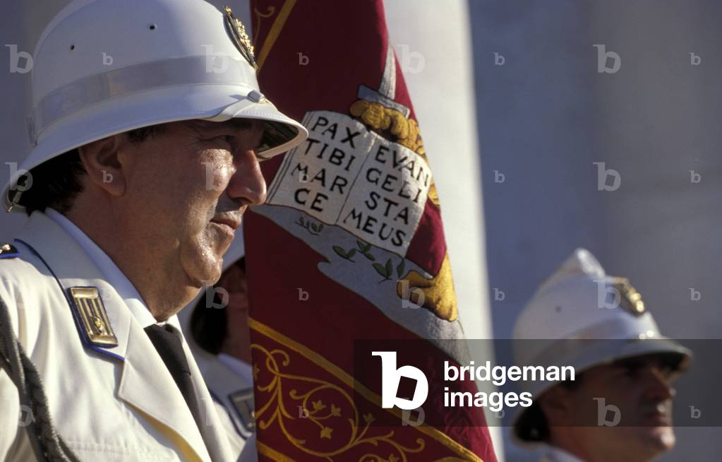 Policemen, Redentore feast, Venice, Veneto, Italy
