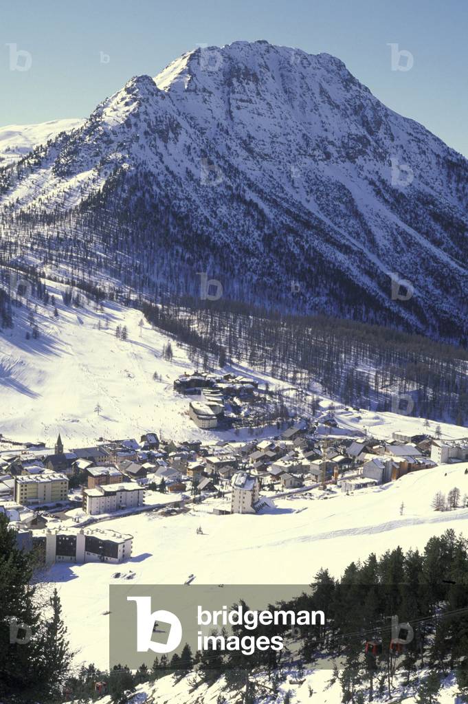 town view, montgenevre, france