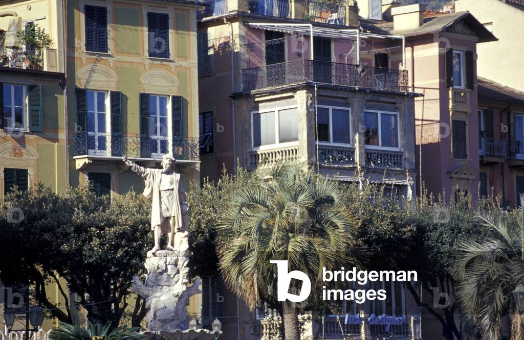 Christopher Columbus  statue, Santa Margherita Ligure, Ligury, Italy