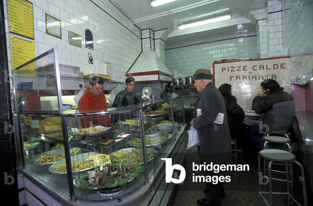 Sottoripa fried food shop, Genoa, Ligury, Italy