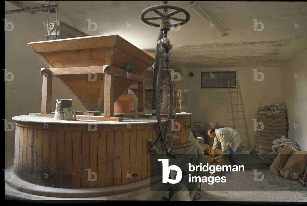 The internal mill, Petroni bakery, Lariano, Lazio, Italy.