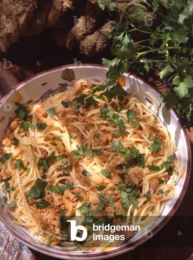 Spaghetti with tuna botargo, Sicily, Italy