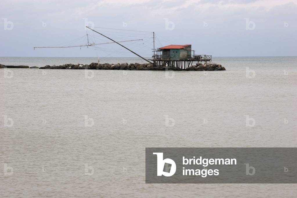 Fishing nets, Boccadarno, Pisa, Tuscany, Italy
