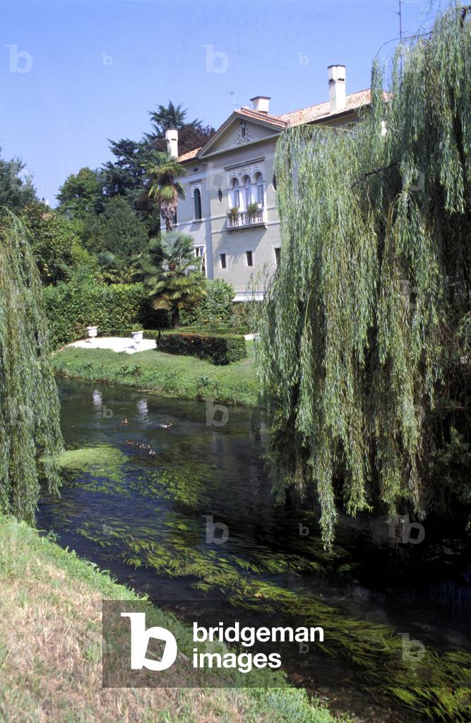 Historical villa near Sire river, Treviso, Veneto, Italy