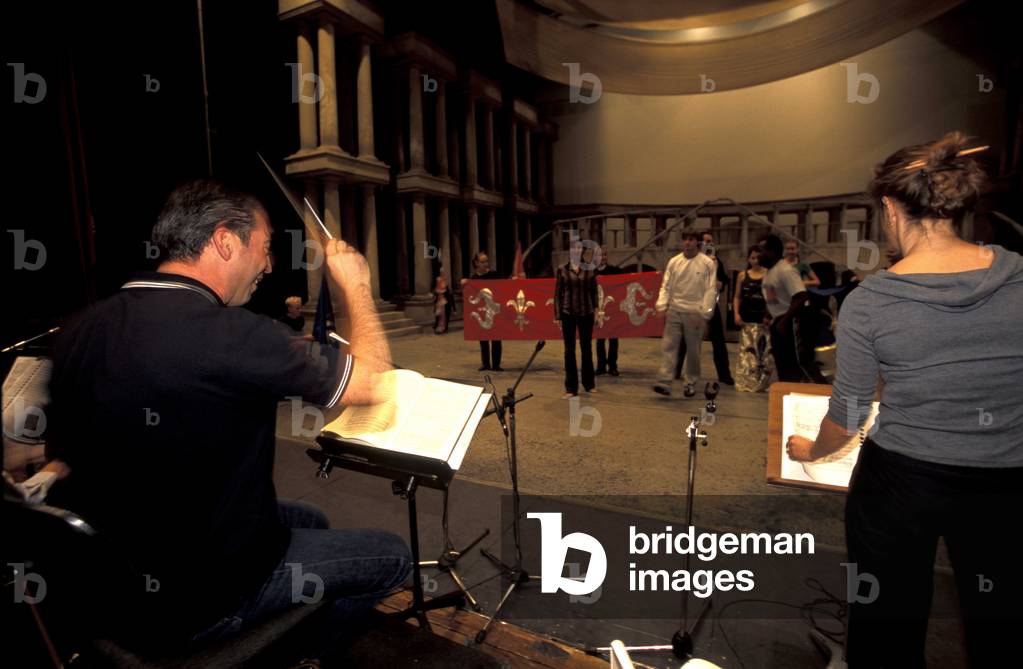 Rehersal time before performance, Teatro Carlo Felice, The classical theatre, Genoa, Liguria, Italy
