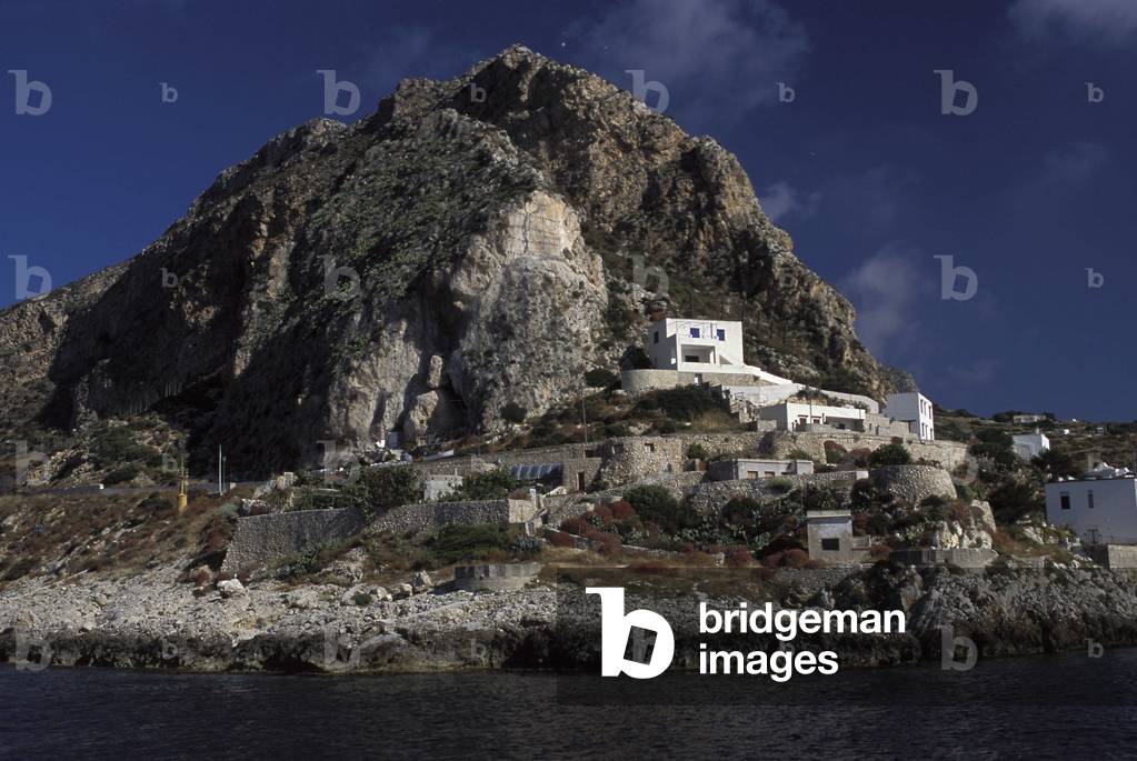 Little town in Levanzo, Aegadian Islands, Sicily, Italy