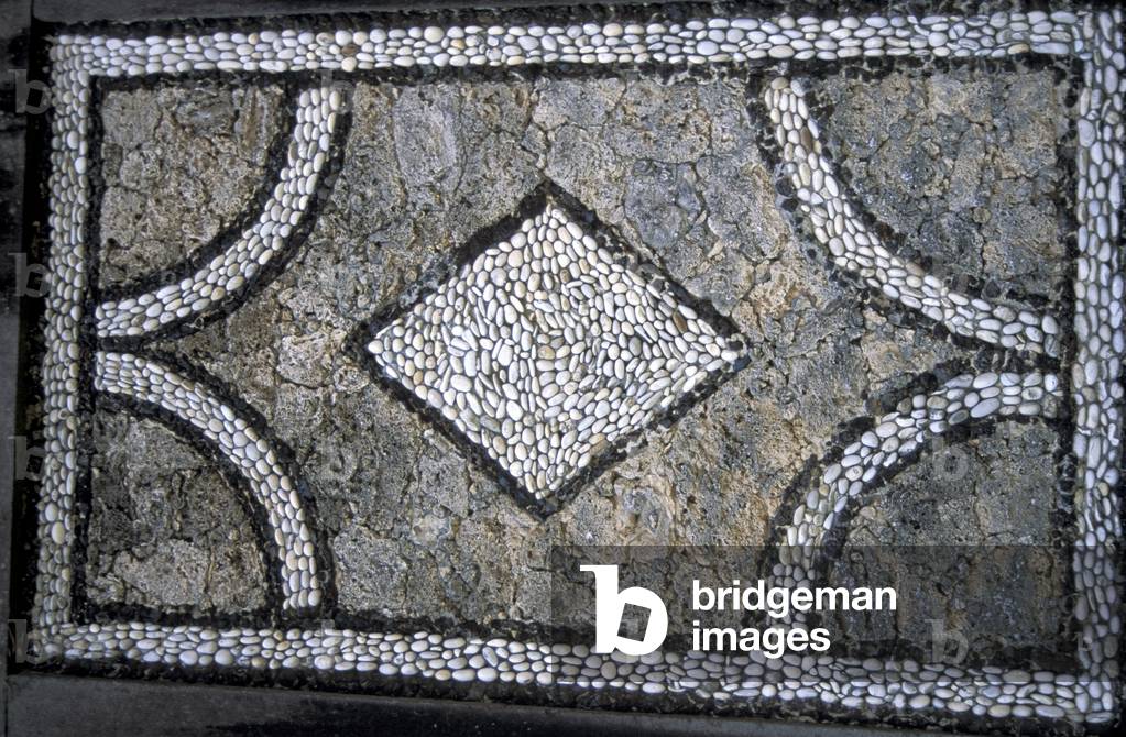 Mosaic, Villa Grabau, San Pancrazio, Lucca, Tuscany, Italy.