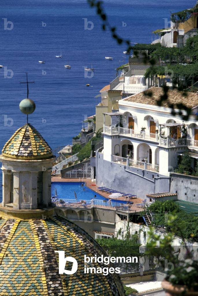 View of hotel Le Sirenuse, Positano, Campania, Italy