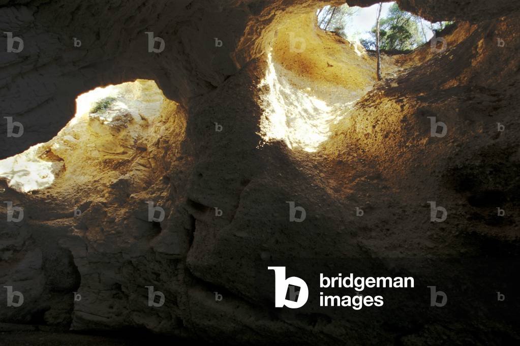 The cave of the two eyes, national park of Gargano, Foggia, Puglia, Italy.