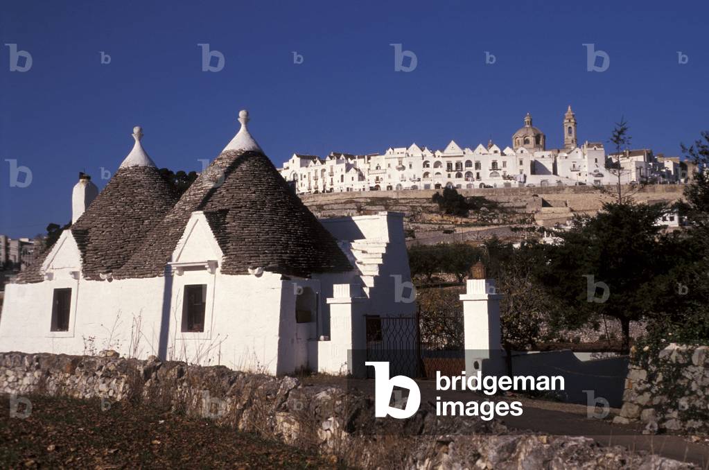 View of a Trullo of a “” Casedde””, Locorotondo, Val d'Itria, Puglia, Italy