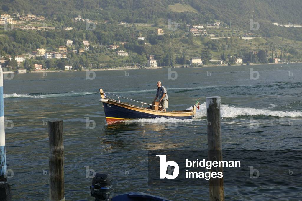 Fisherman, Sirmione, Lombardy, Italy
