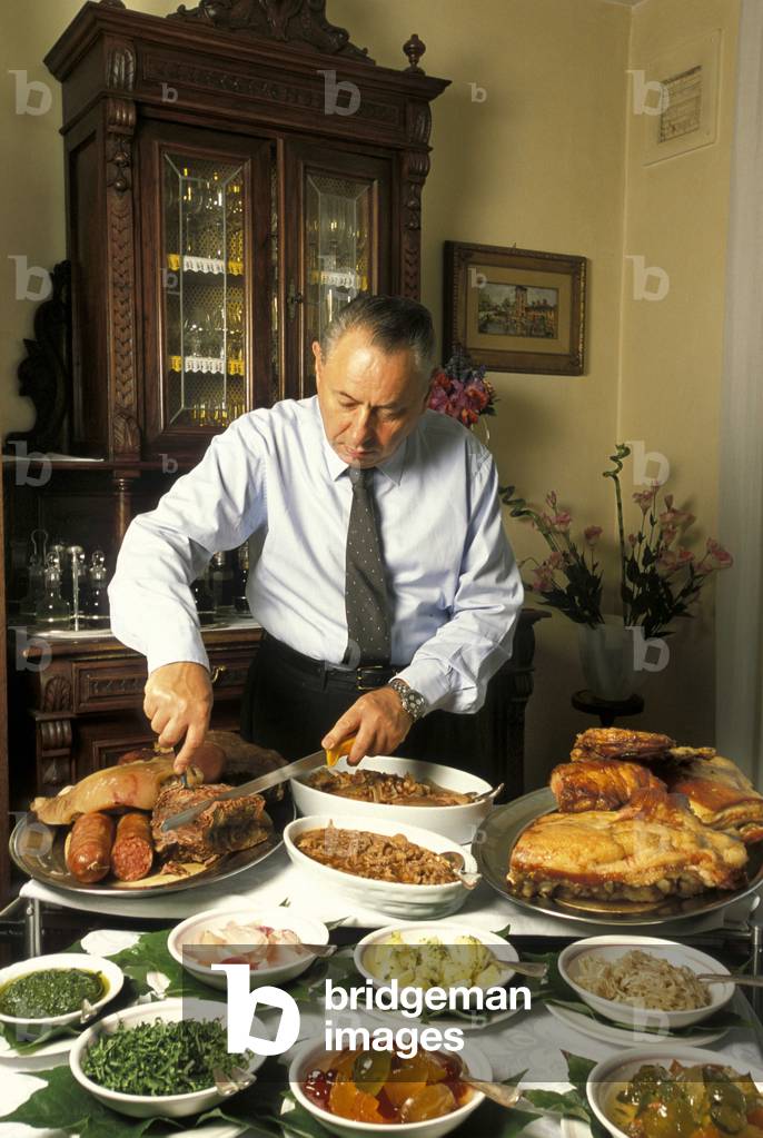 Agostino Campari owner, Campari restaurant, Abbiategrasso, Lombardy, Italy