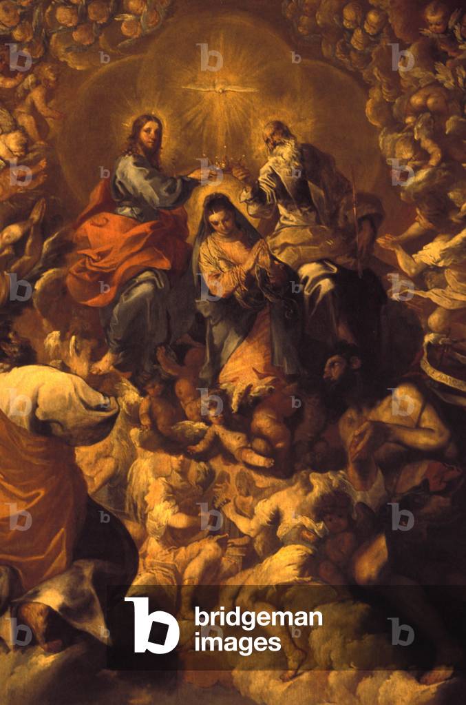 Image of Virgin Mary coronation, Francesco Maffei work of art, Rotonda