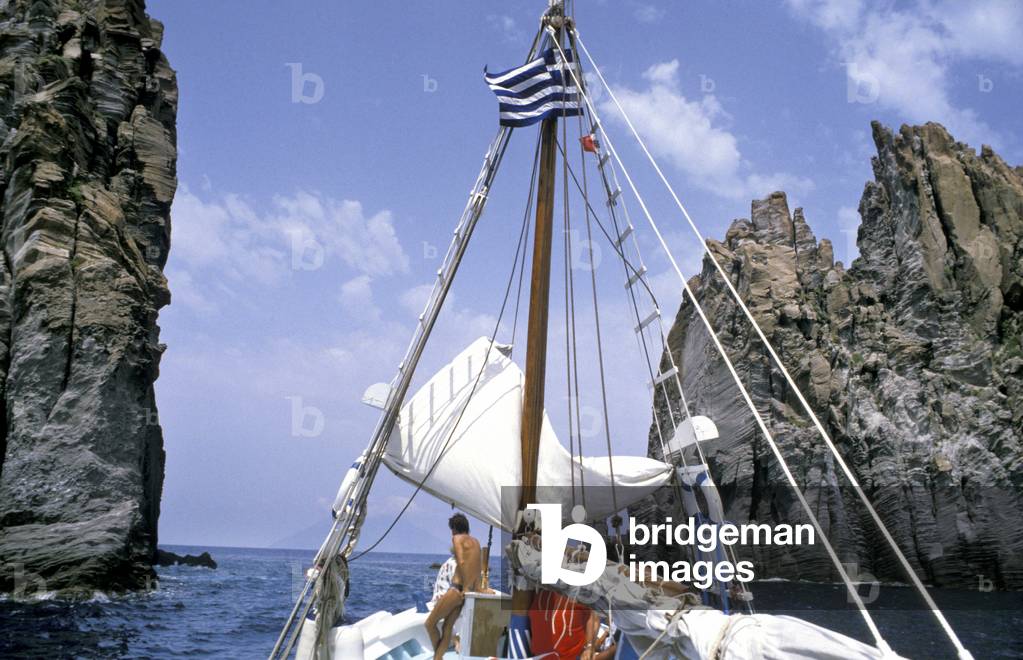 Foreshortening, Aeolian islands, Sicily, Italy