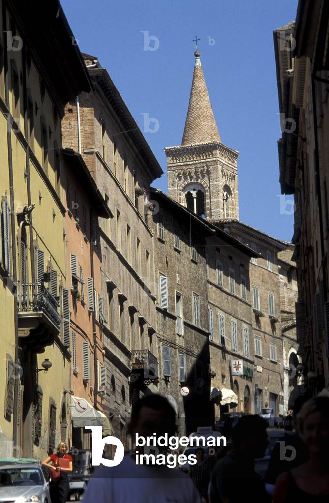 Mazzini street, Urbino, Marche, Italy