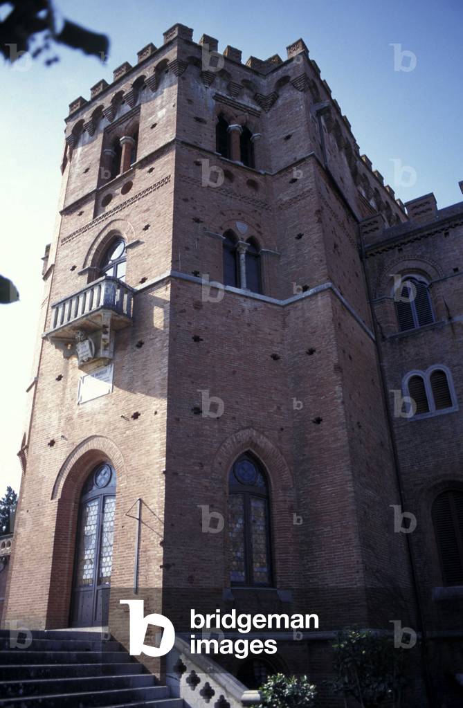 The main tower, castle of Brolio, Chianti, Tuscany, Italy.