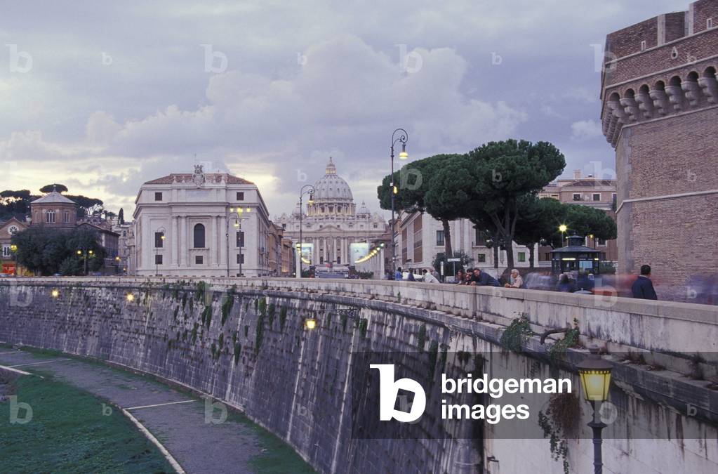 San Pietro with a foreshortening of Via della Conciliazione, Rome, Lazio, Italy