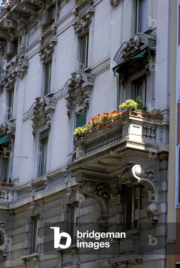 Late nineteenth century building, Milan, Lombardy, Italy