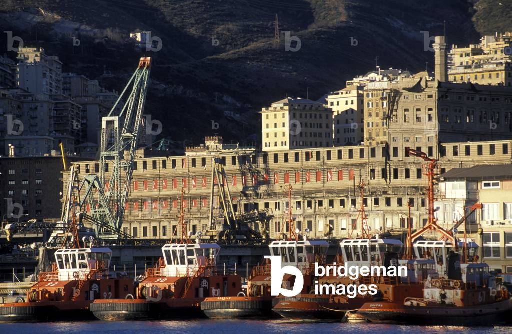 View from Porto Antico, Genoa, Ligury, Italy