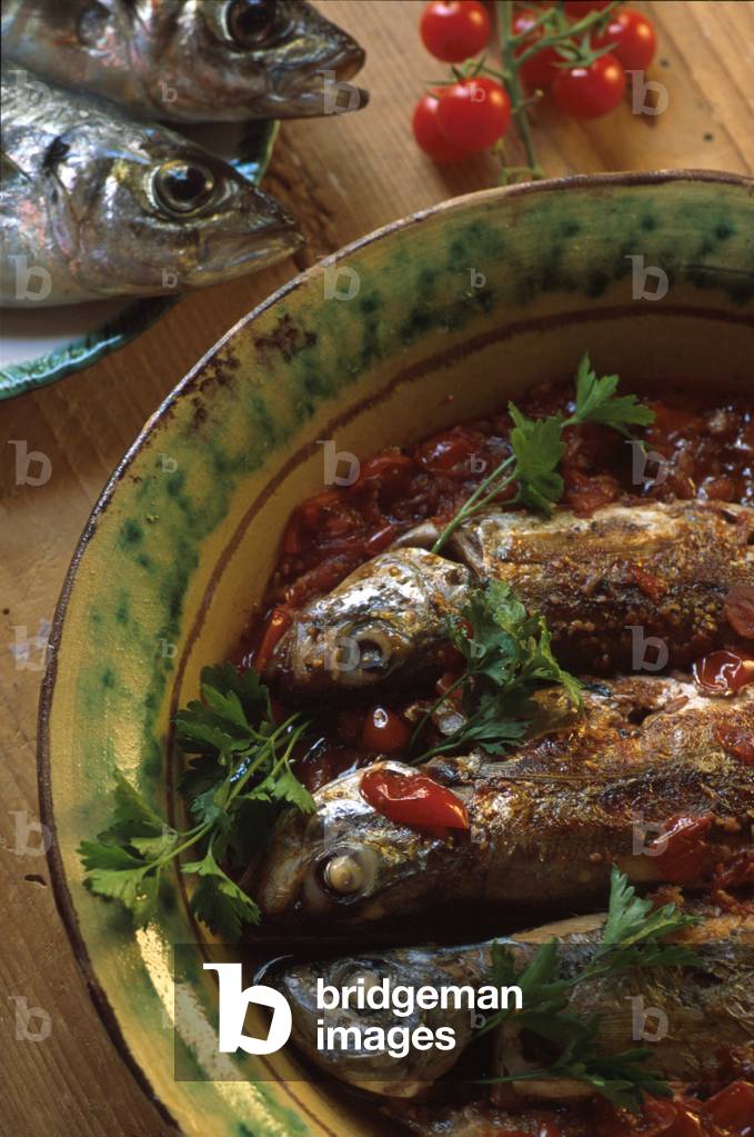 Larded fish, Sicily, Italy