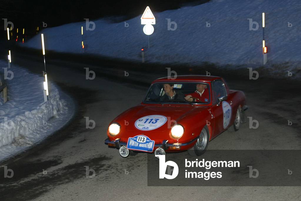 FIAT 850 Spyder, Winter Marathon 2004, Madonna di Campiglio, Trento, Trentino, Italy