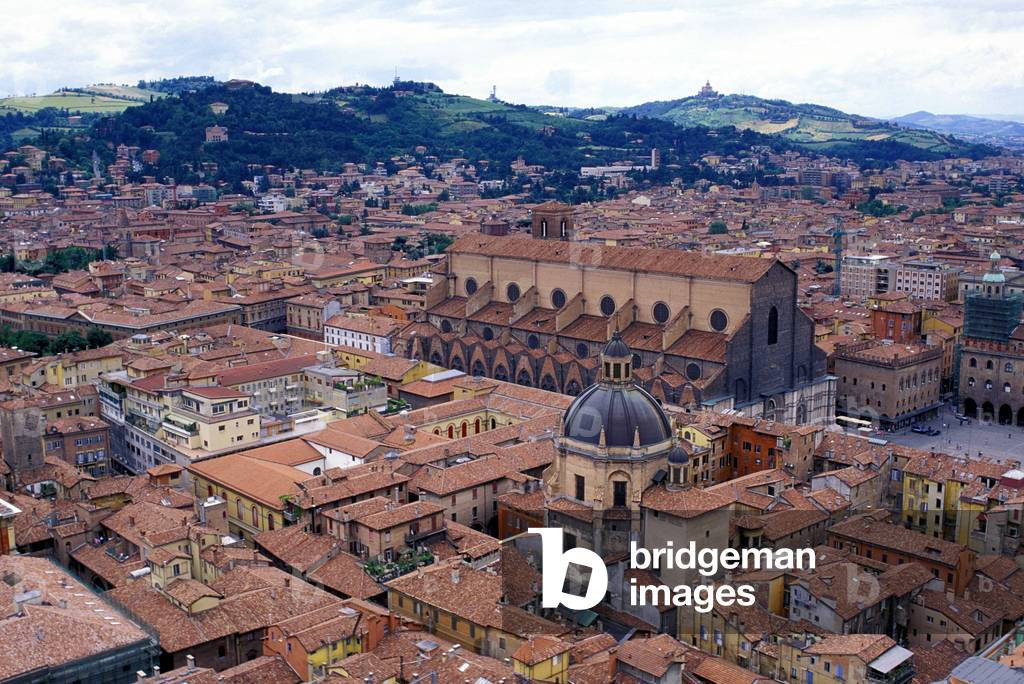 Aerial view Bologna, Emilia-Romagna, Italy