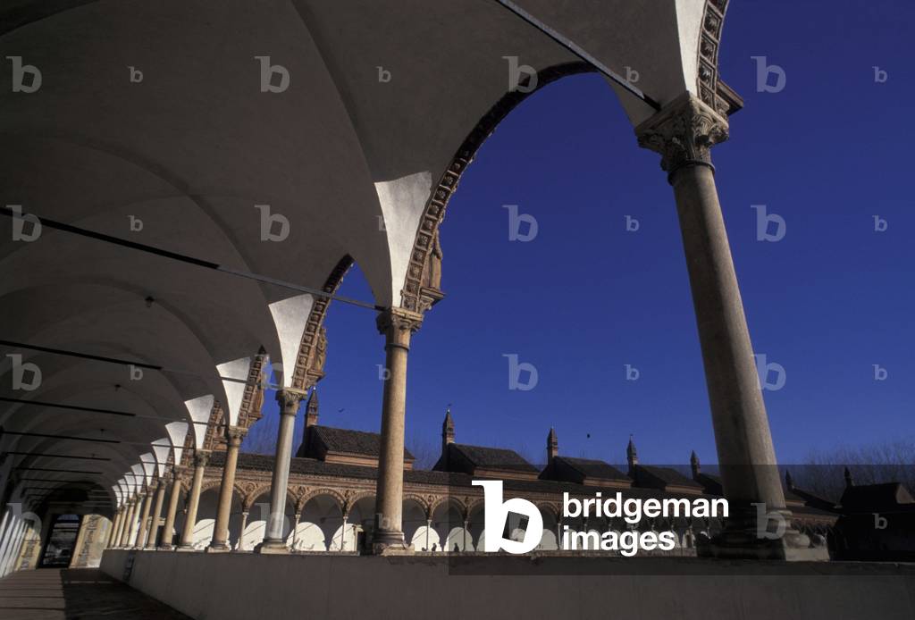 Great Cloister, Charterhouse, Pavia, Lombardy, Italy