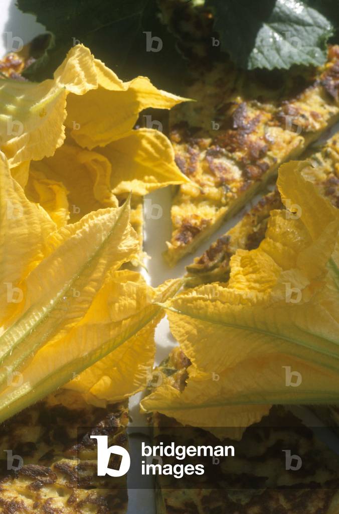 Courgette omelette, Ca du 'Gregorio farm holidays, Borgio Verezzi, Liguria, Italy