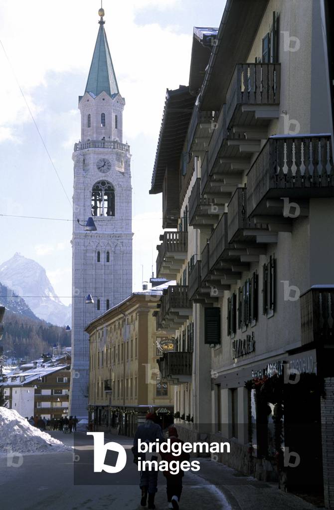 Centre, Cortina d'Ampezzo, Veneto, Italy.