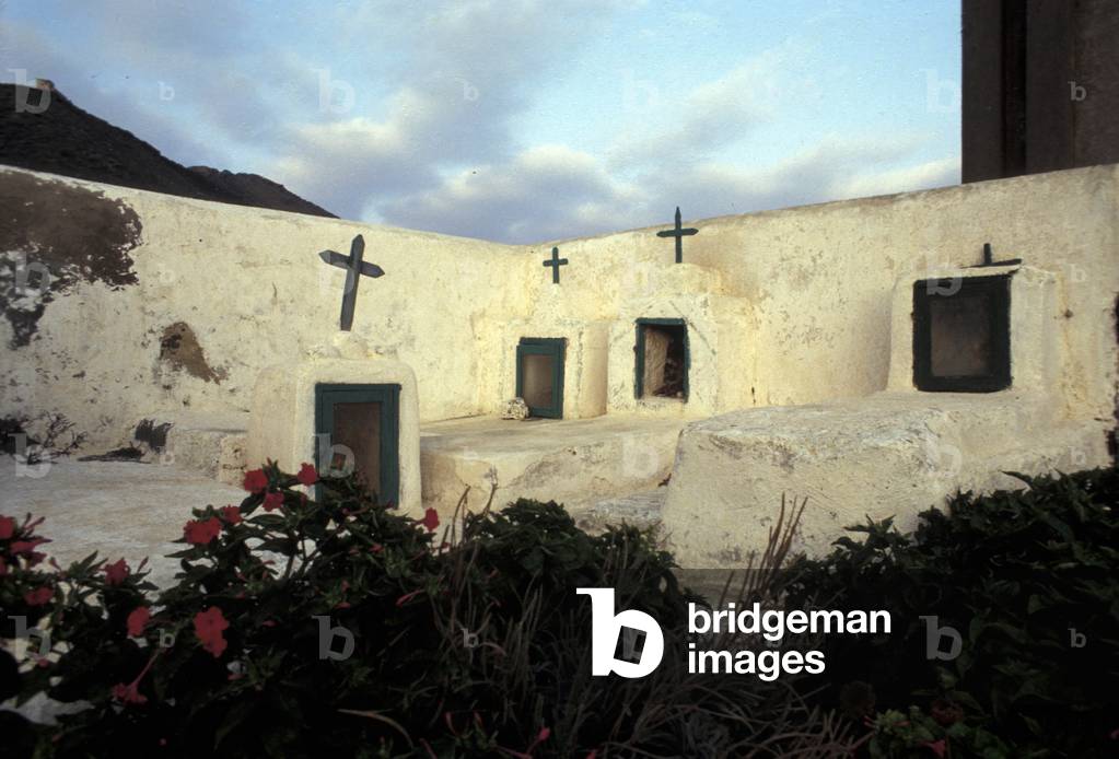 Cemetery, Linosa, Pelagie Islands, Sicily, Italy