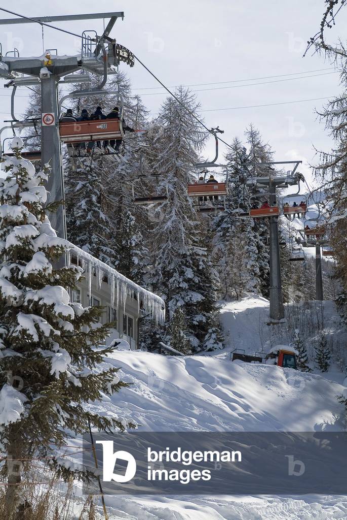 La Nouva chair lift, Gressan, Pila, Valle d'Aosta, Italy