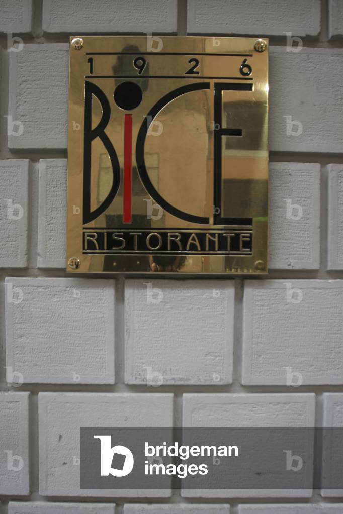 Sign, Bice Restaurant, Milan, Lombardy, Italy