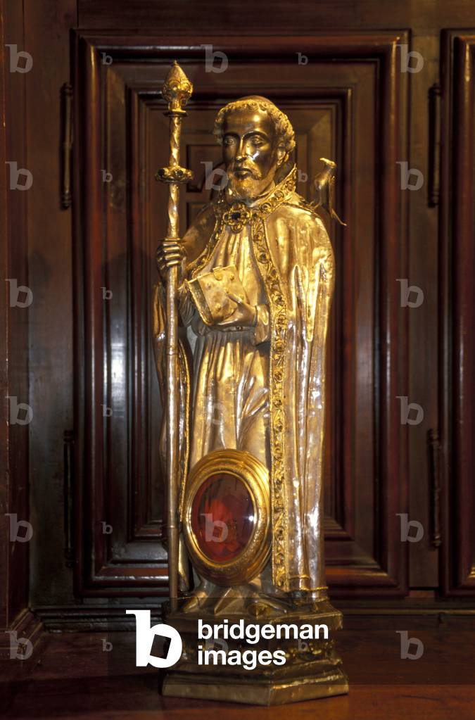 Statue in Collegiata di Sant'Orso, Aosta, Valle d'Aosta, Italy
