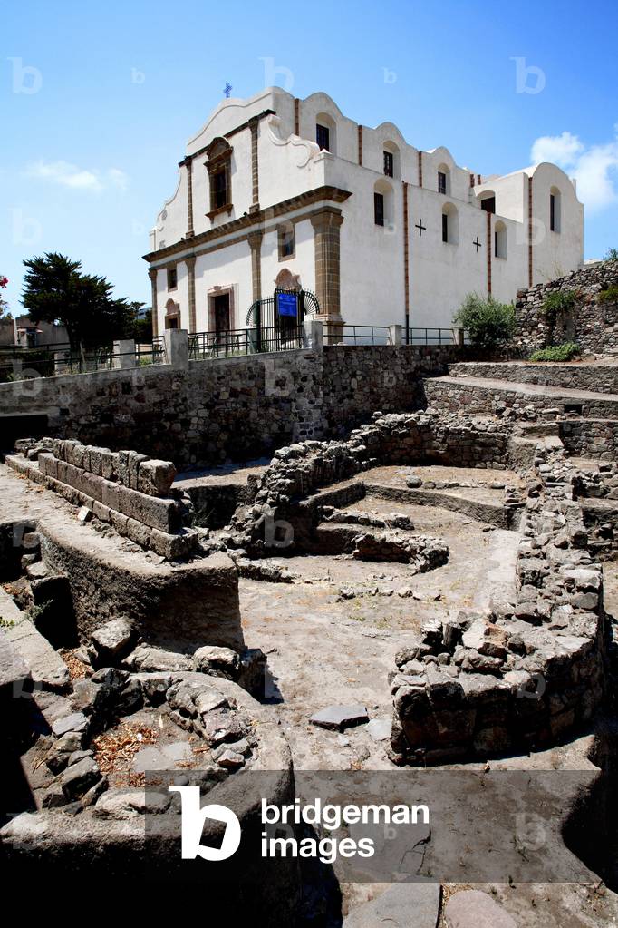 Archaeological site, Lipari island, Aeolian Islands, Sicily, Italy