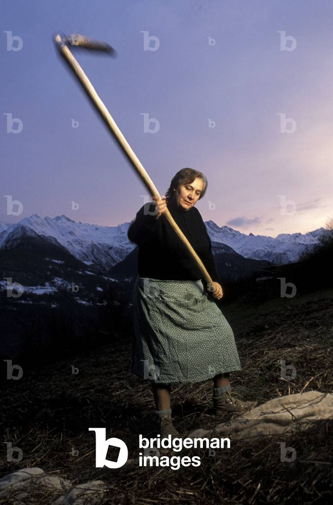Farmer, Teglio, Lombardy, Italy