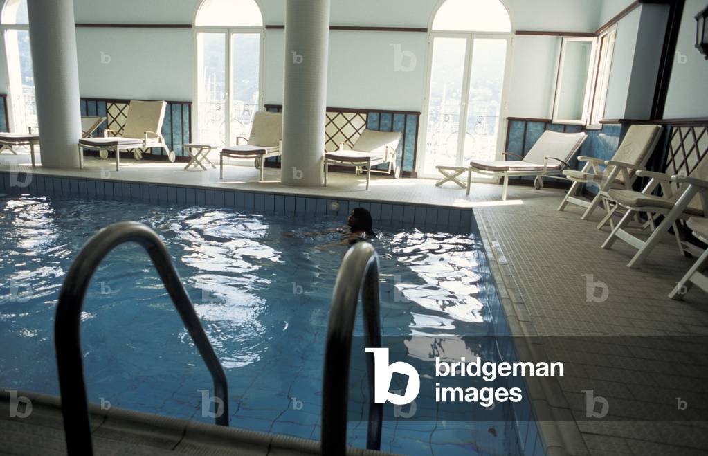 Indoor warming up swimming pool, Excelsior Palace hotel, Rapallo, Ligury, Italy