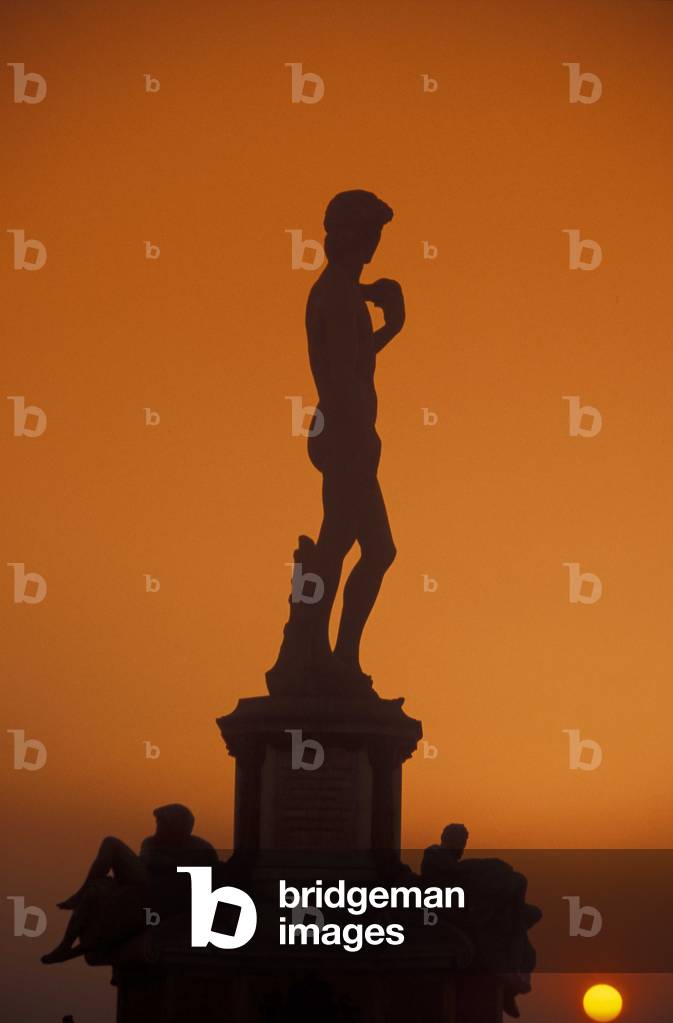 Michelangelo's David in Piazzale Michelangelo, Florence, Tuscany, Italy